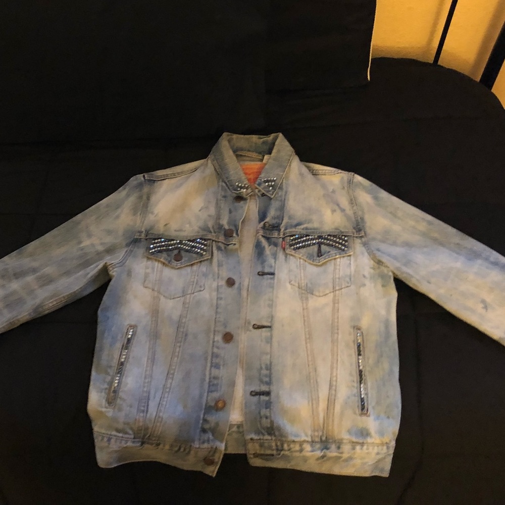 Custom Levi’s Denim Jacket With Swarovski Crystals
